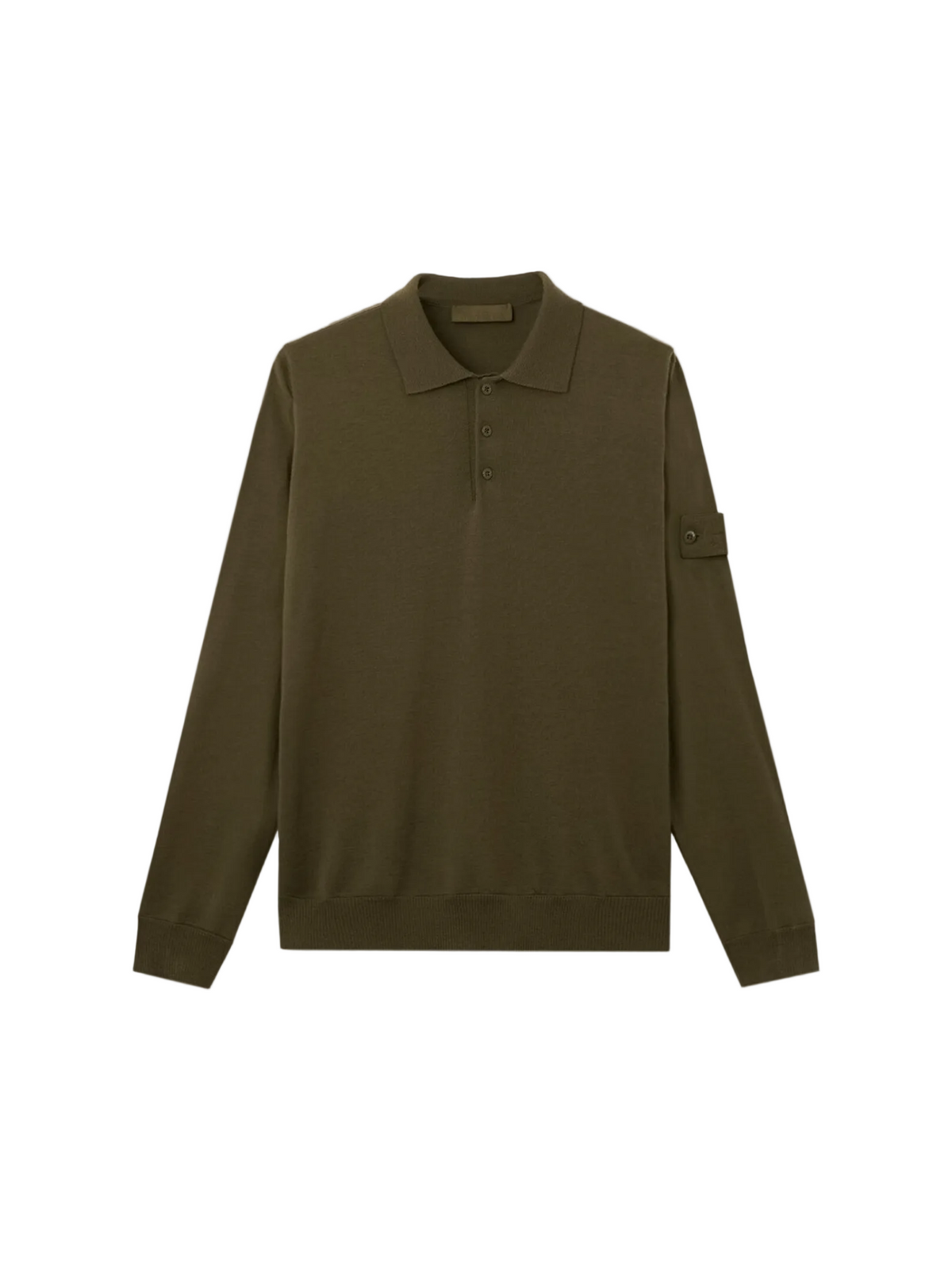 Regular-fit polo collar jumper with button closure-STONE ISLAND-311343-M-Verso