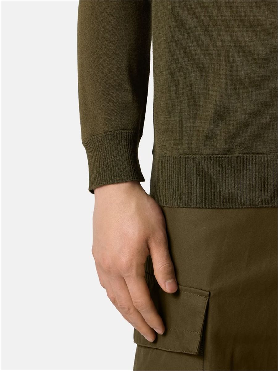 Regular-fit polo collar jumper with button closure-STONE ISLAND-Verso