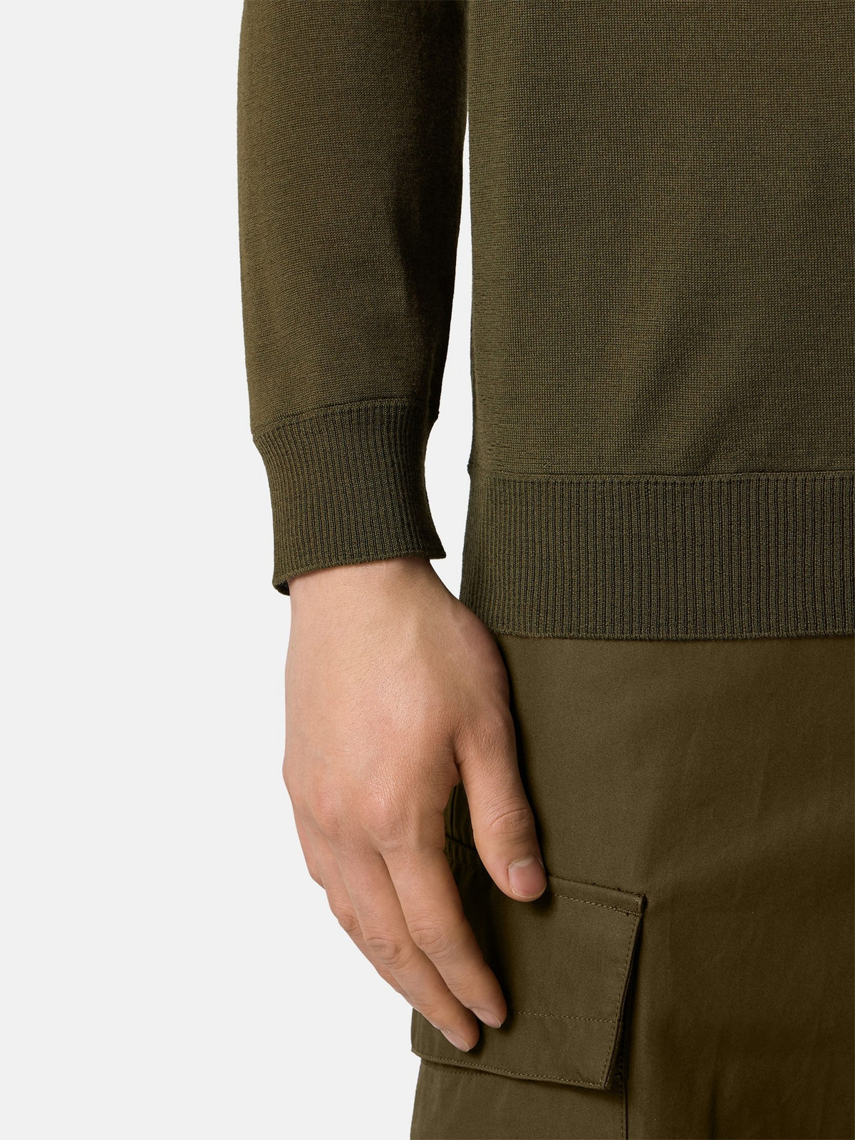 Regular-fit polo collar jumper with button closure-STONE ISLAND-Verso