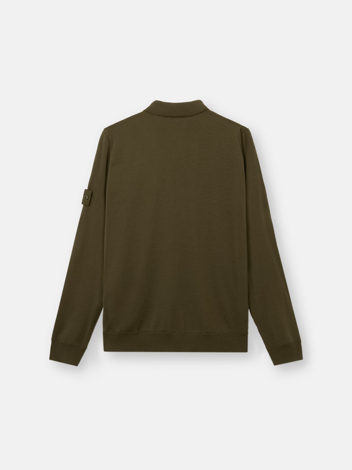 Regular-fit polo collar jumper with button closure-STONE ISLAND-Verso
