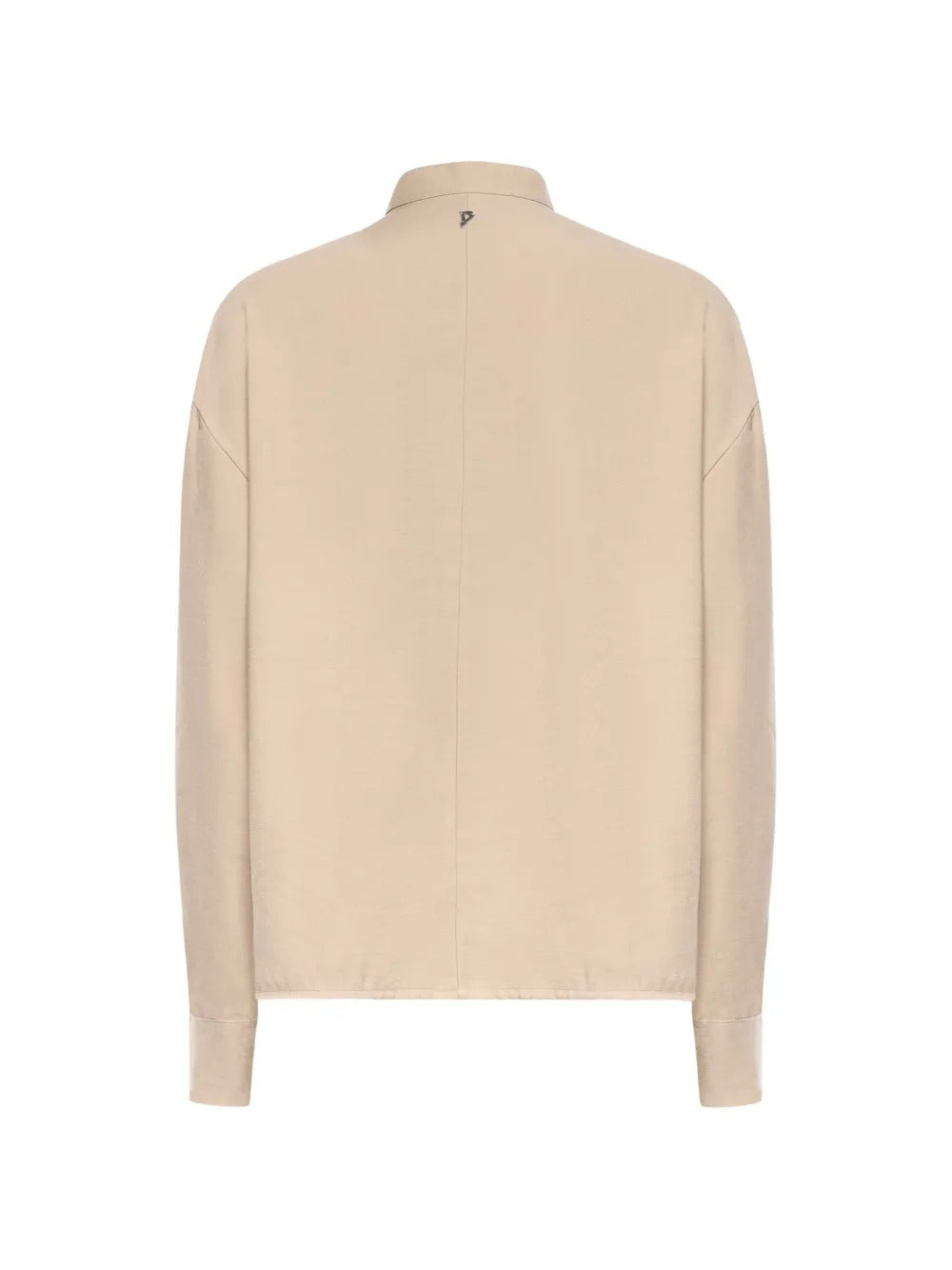 Regular-fit shirt in viscose gabardine-DONDUP-Verso