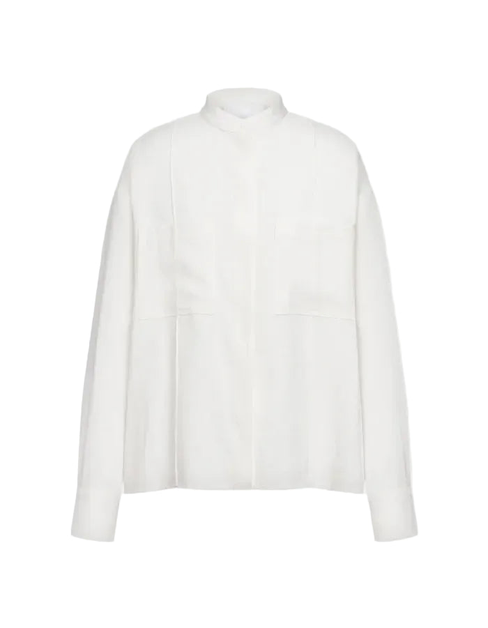 Regular-fit shirt in viscose gabardine-DONDUP-305395-38-Verso
