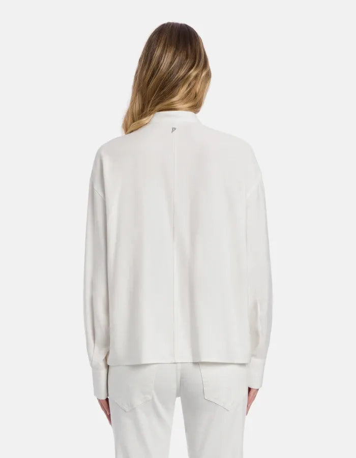 Regular-fit shirt in viscose gabardine-DONDUP-Verso