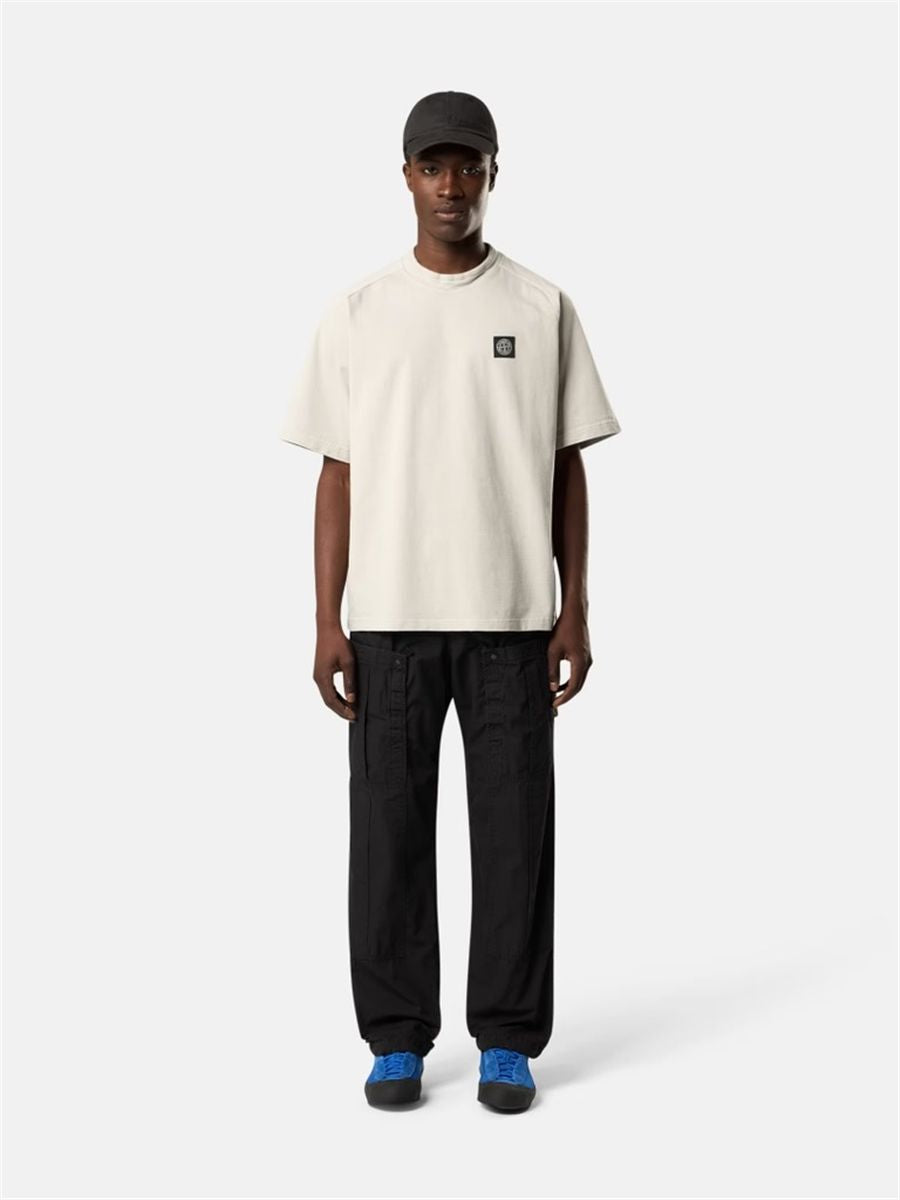 Regular-fit short-sleeve sweatshirt with compass patch-STONE ISLAND-Verso