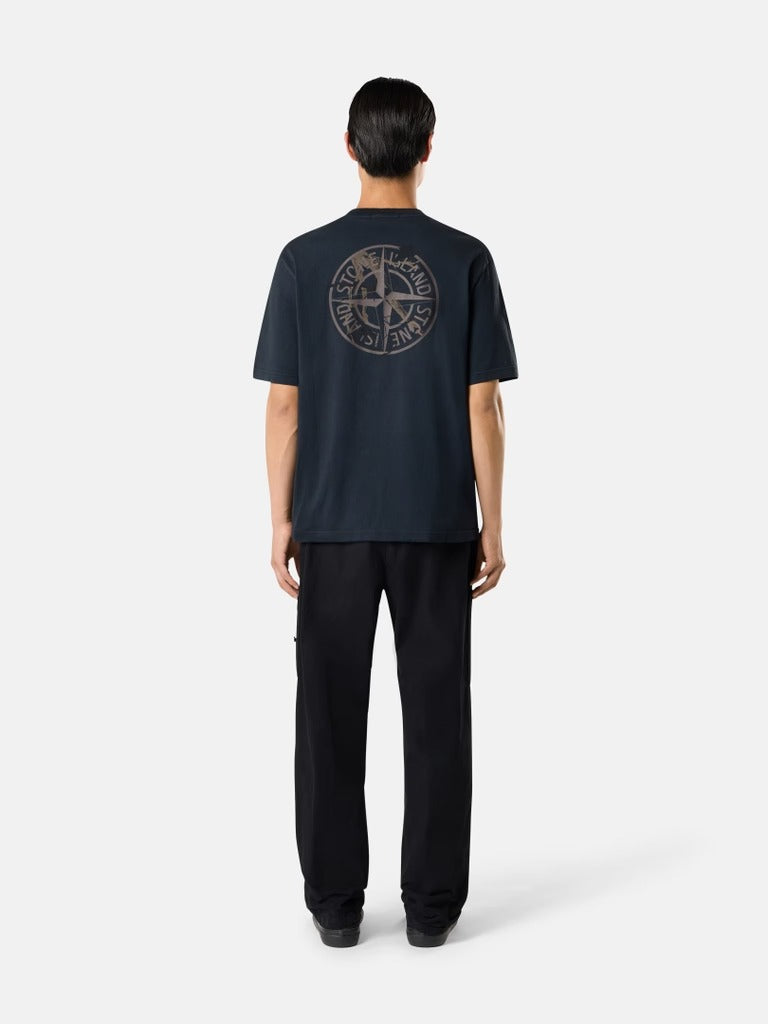 Regular-Fit T-Shirt with Camo Print-STONE ISLAND-Verso