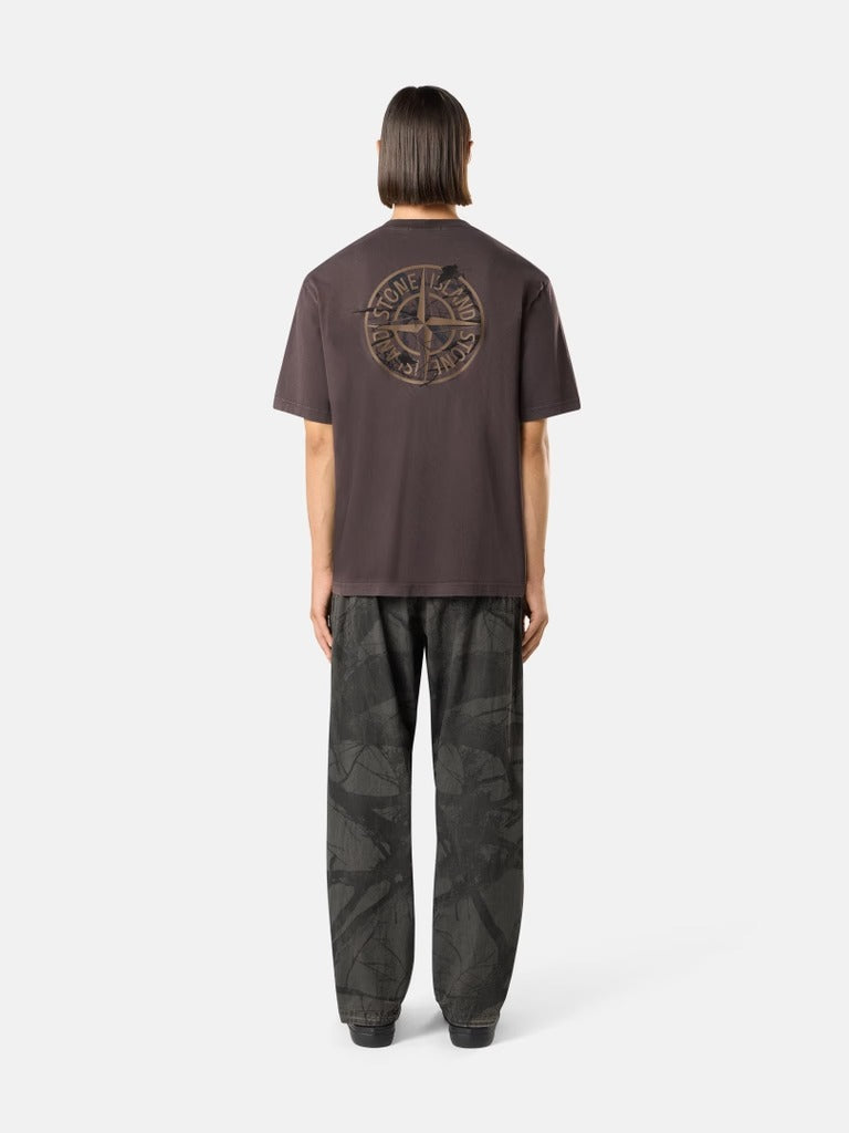 Regular-Fit T-Shirt with Camo Print-STONE ISLAND-Verso