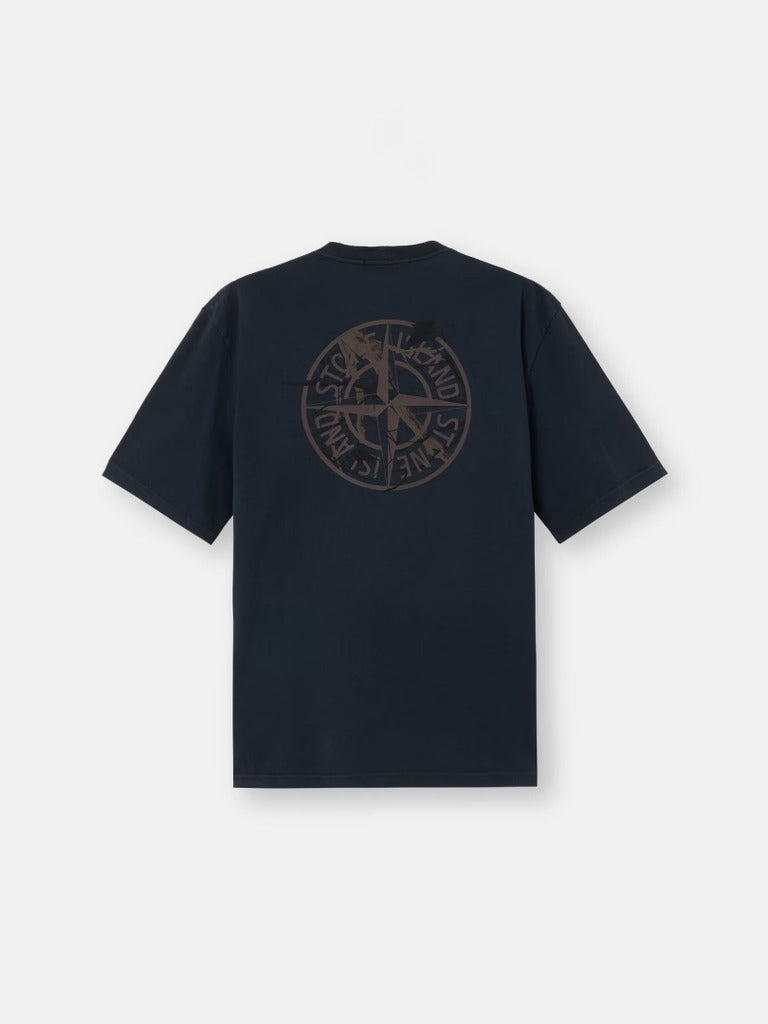 Regular-Fit T-Shirt with Camo Print-STONE ISLAND-Verso