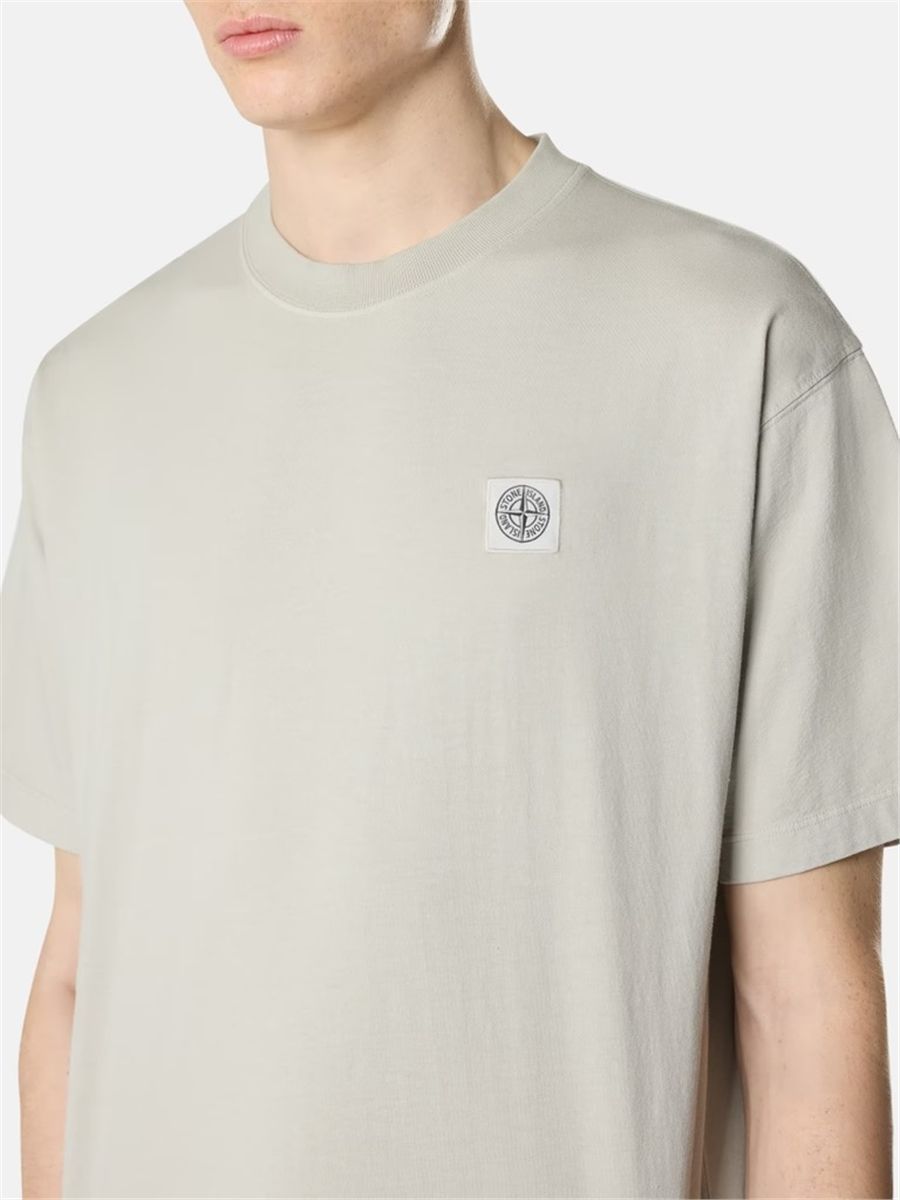 Regular-fit t-shirt with compass patch-STONE ISLAND-Verso