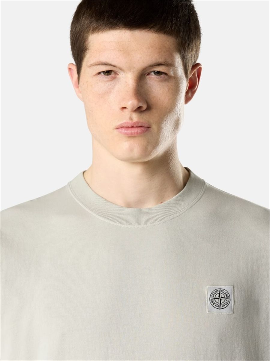 Regular-fit t-shirt with compass patch-STONE ISLAND-Verso