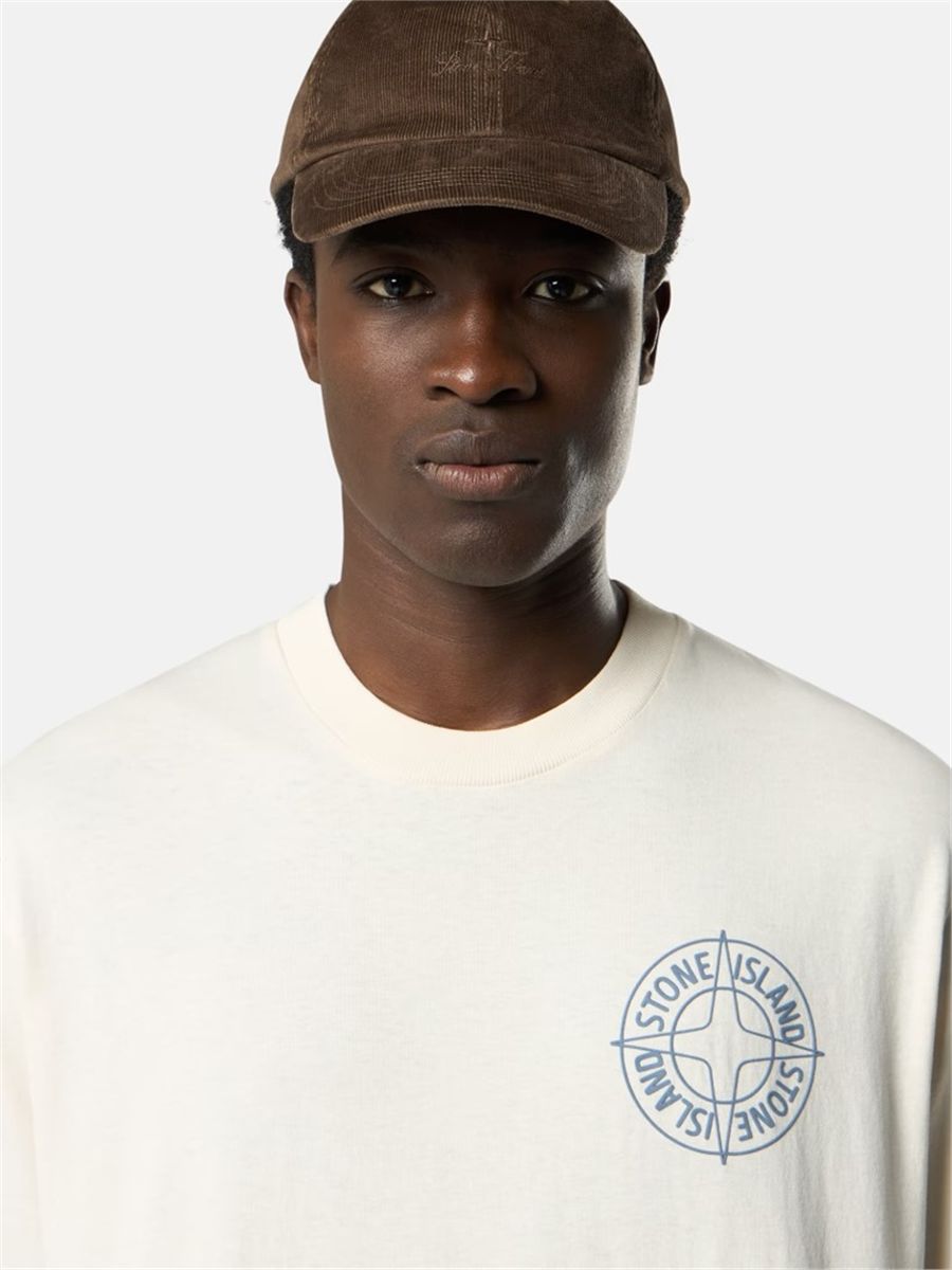 Regular-fit t-shirt with ‘outline compass’ print-STONE ISLAND-Verso