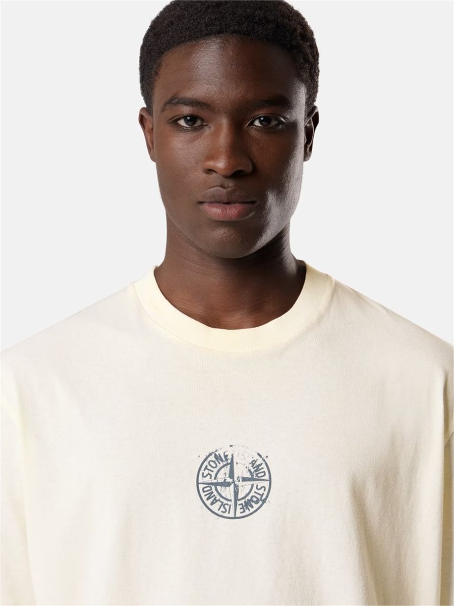 Regular-fit t-shirt with ‘vertical placement’ print-STONE ISLAND-Verso