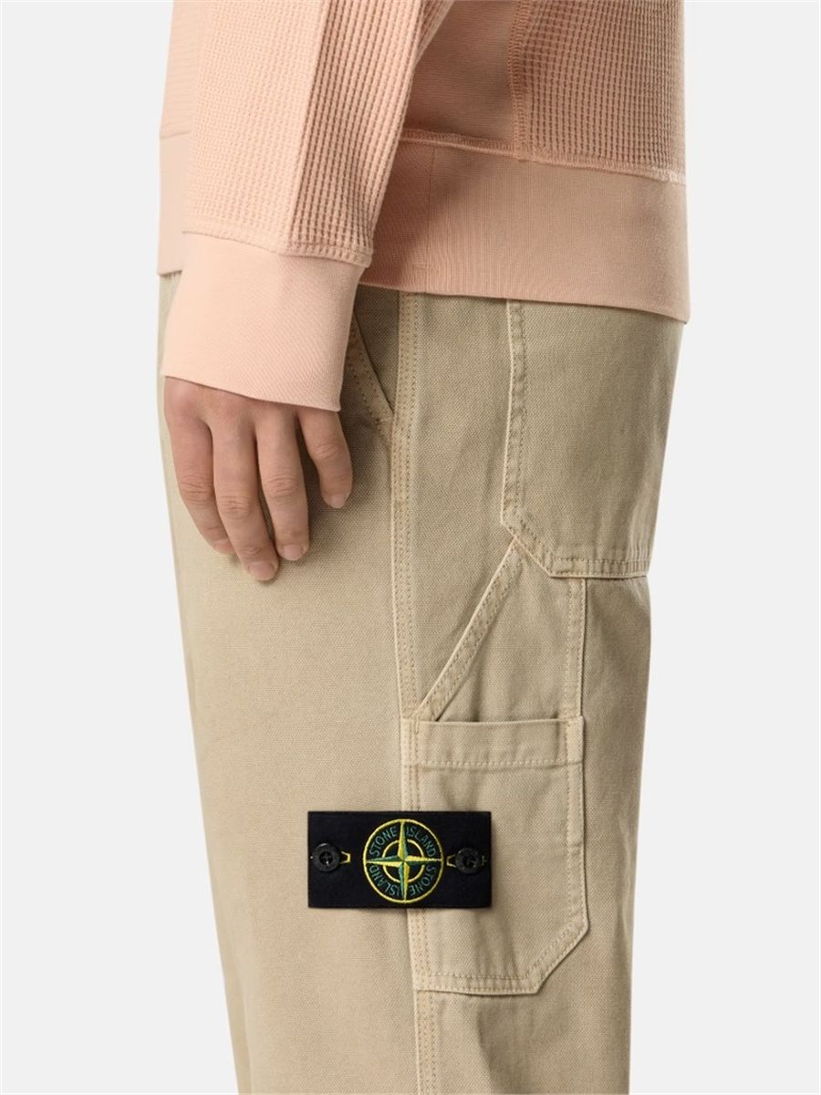 Regular-fit trousers with utility pocket-STONE ISLAND-Verso