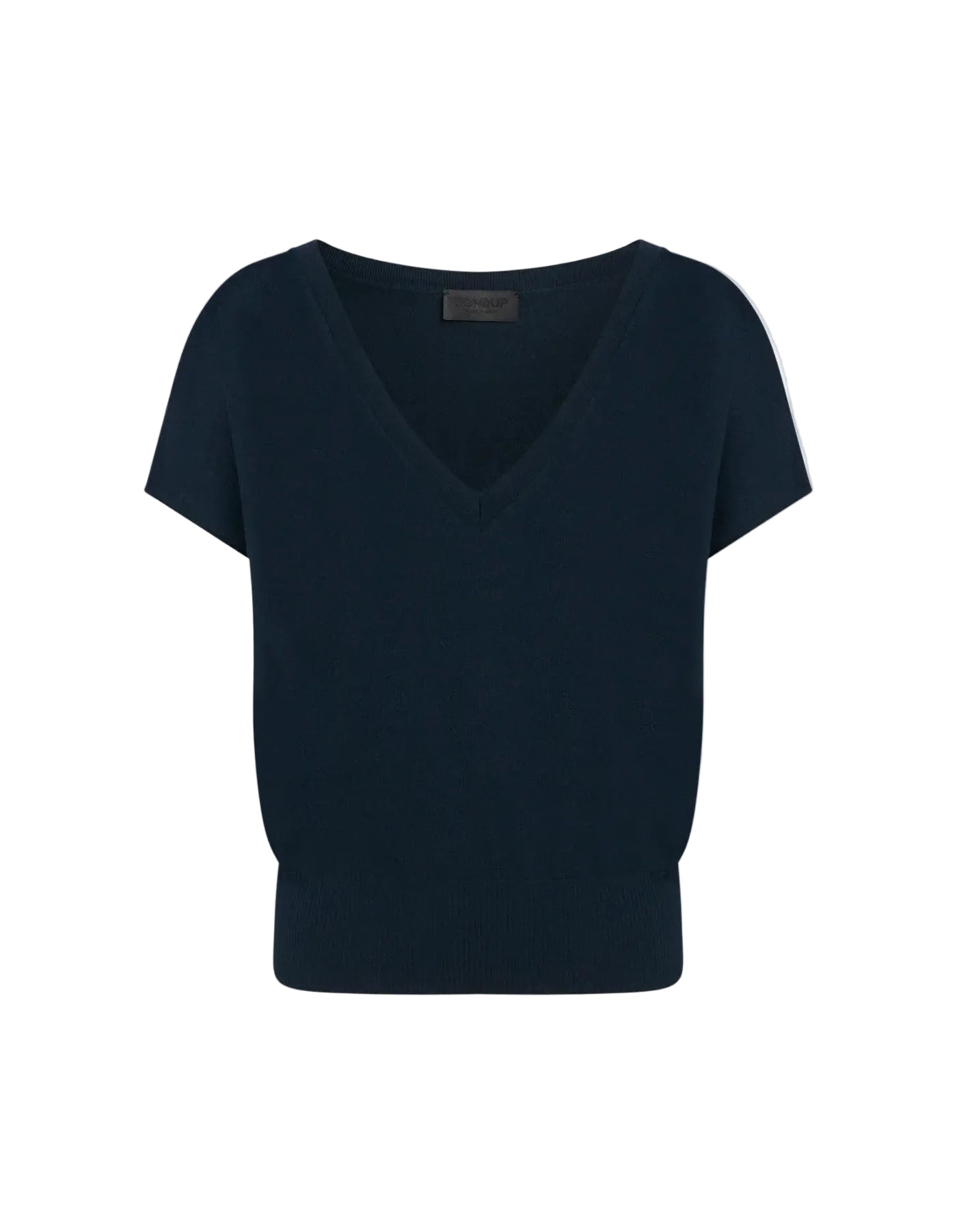 Regular-fit v-neck jumper in viscose-DONDUP-305406-40-Verso