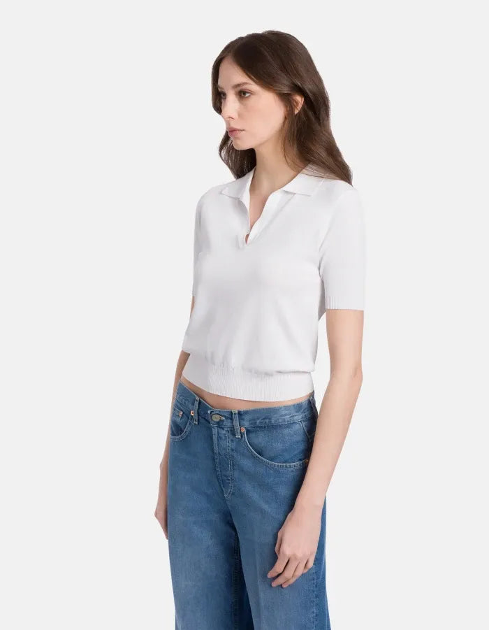 Regular-fit viscose polo shirt-DONDUP-Verso