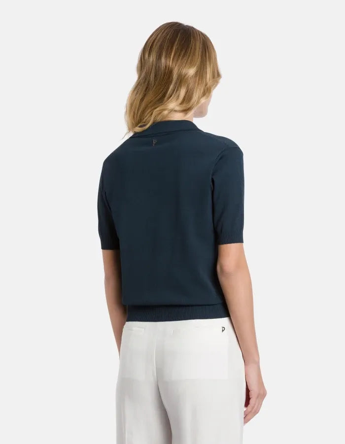 Regular-fit viscose polo shirt-DONDUP-Verso
