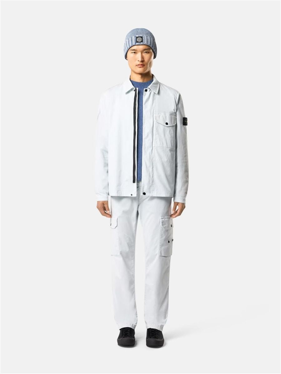 Regular-fit zip-up overshirt pocket-STONE ISLAND-Verso