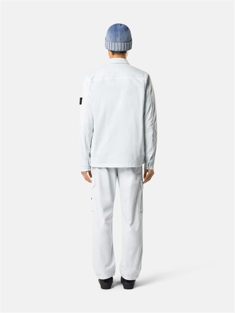 Regular-fit zip-up overshirt pocket-STONE ISLAND-Verso