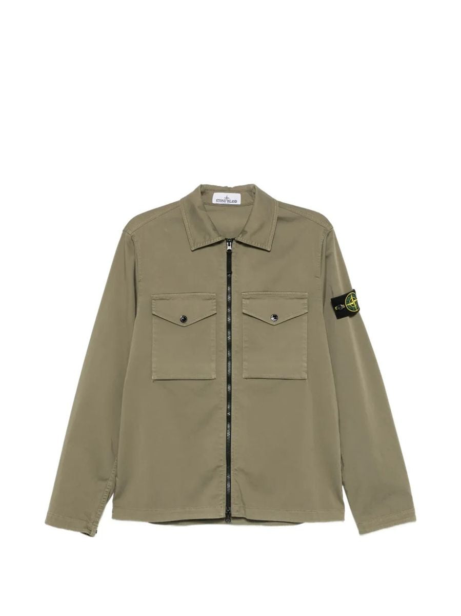 Regular-fit zip-up overshirt with chest pockets-STONE ISLAND-311373-S-Verso