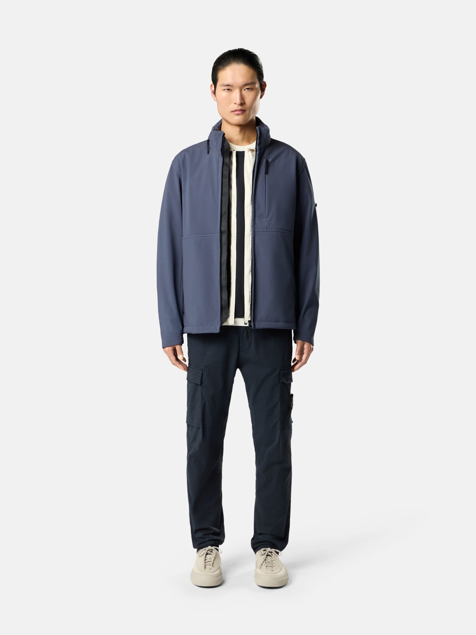 Regular-tapered-fit cargo trousers-STONE ISLAND-Verso