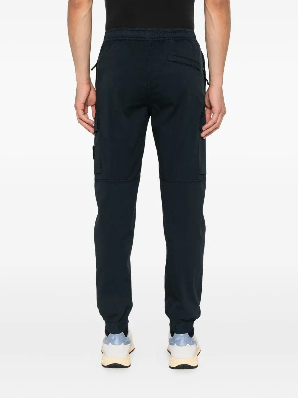 Regular-tapered-fit Cargo Trousers with Zip Pockets-STONE ISLAND-Verso