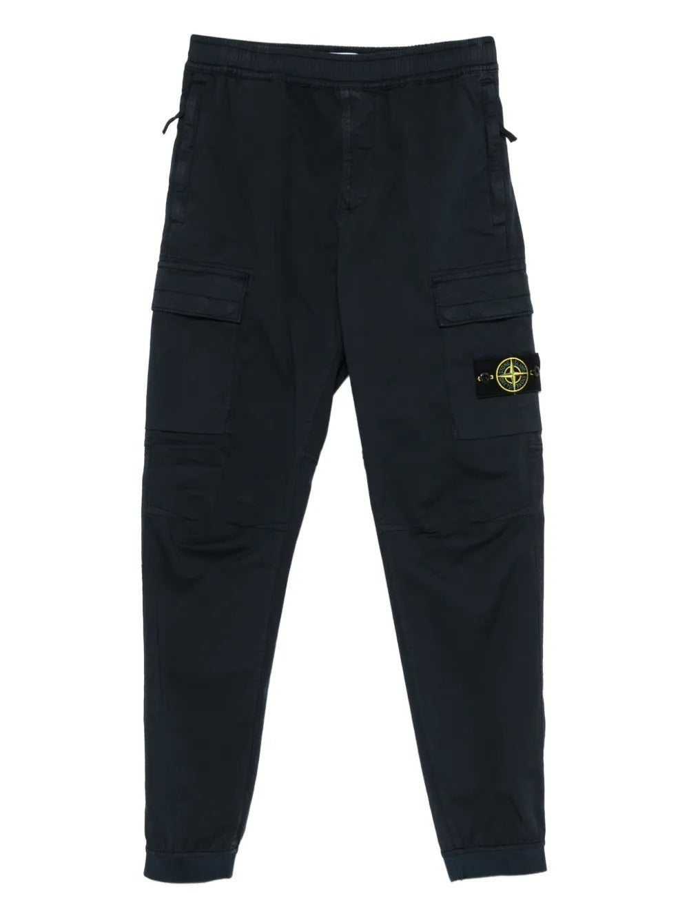 Regular-tapered-fit Cargo Trousers with Zip Pockets-STONE ISLAND-Verso