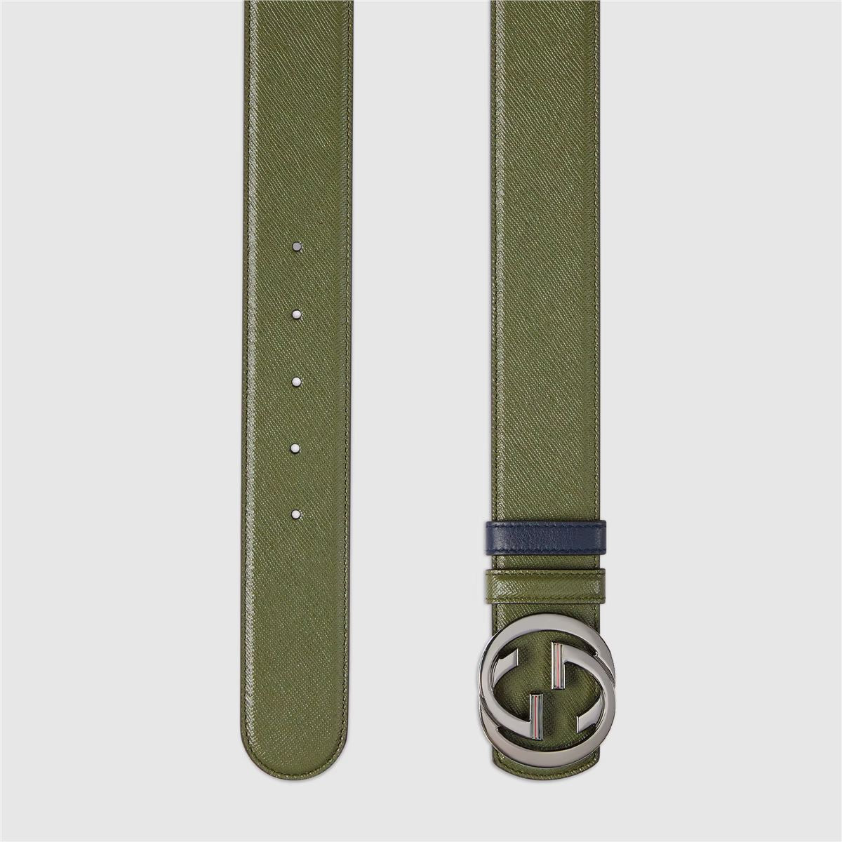 Reversible belt with interlocking g buckle-GUCCI-Verso