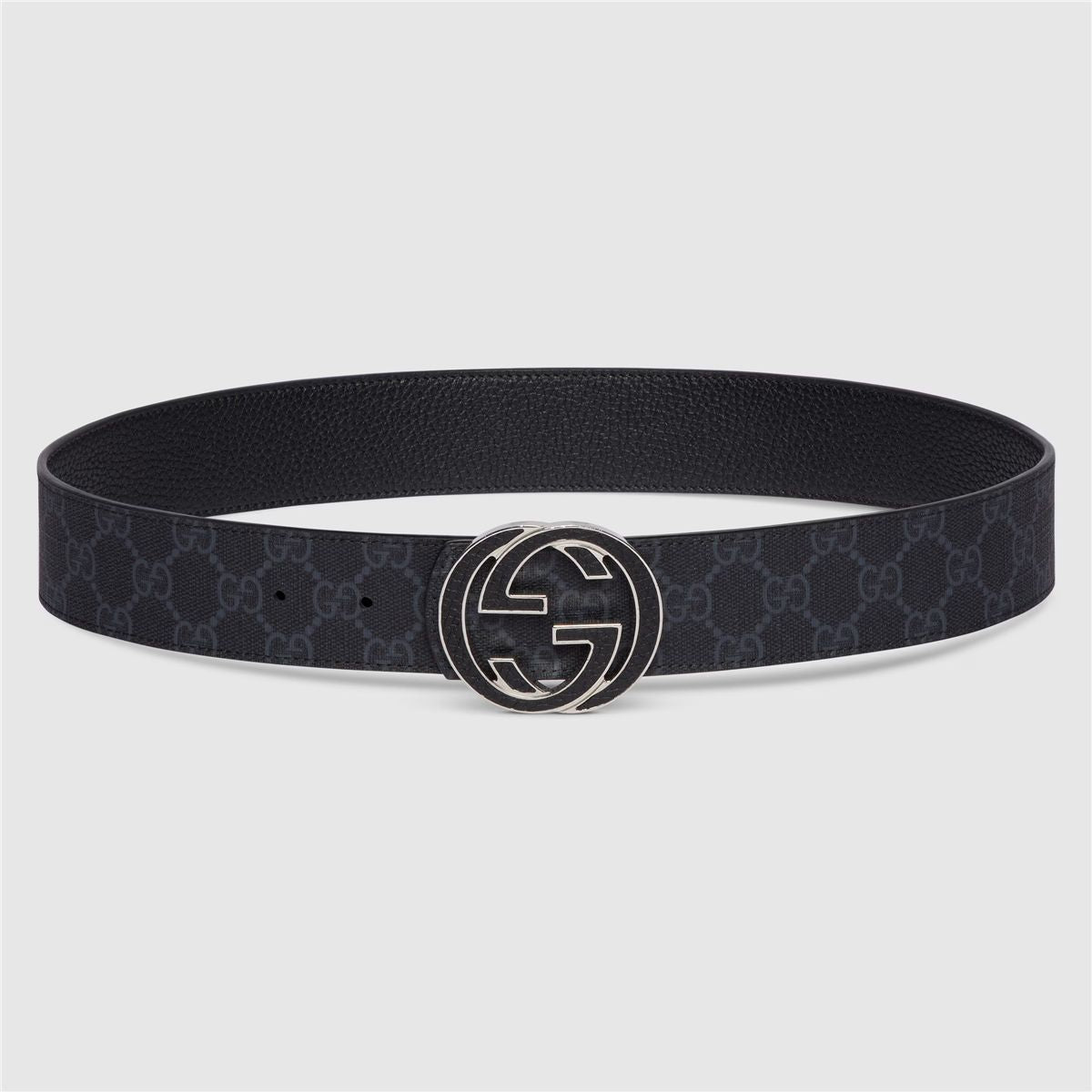 Reversible belt with interlocking g buckle-GUCCI-Verso