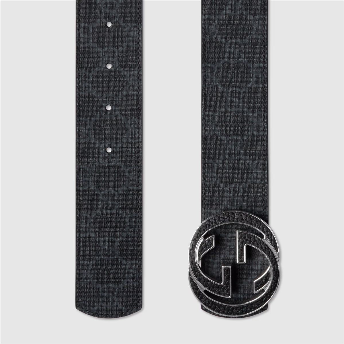 Reversible belt with interlocking g buckle-GUCCI-Verso