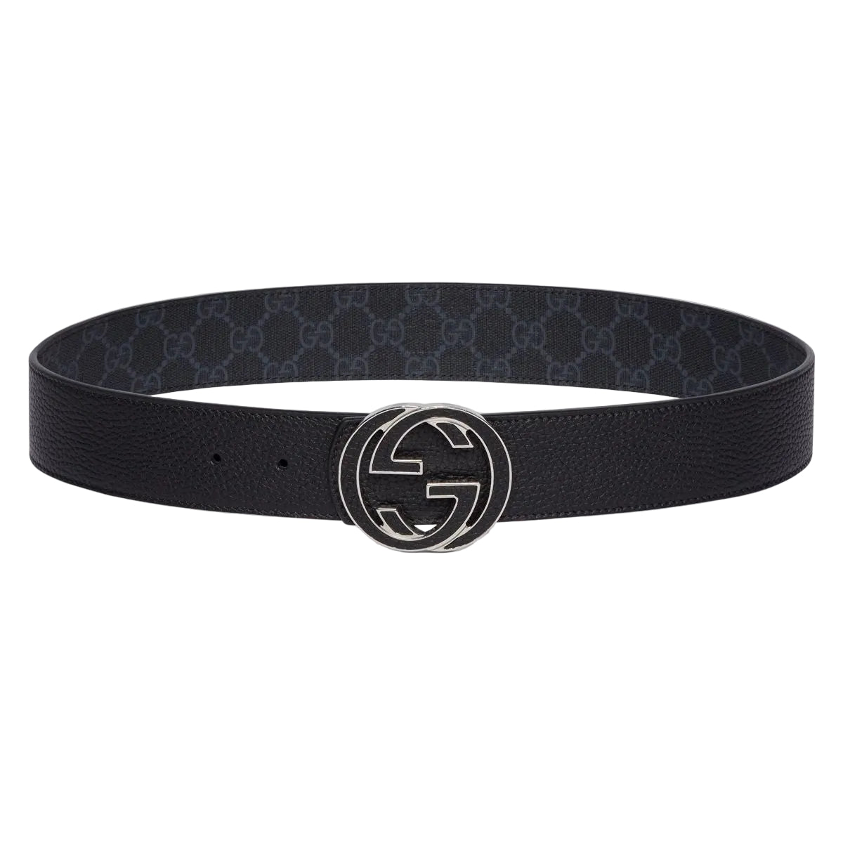 Reversible belt with interlocking g buckle-GUCCI-Verso