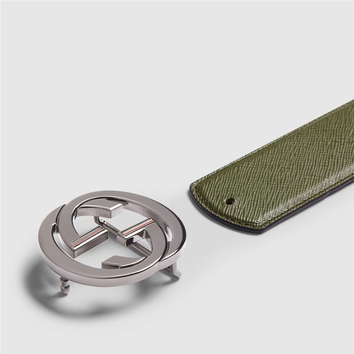 Reversible belt with interlocking g buckle-GUCCI-Verso