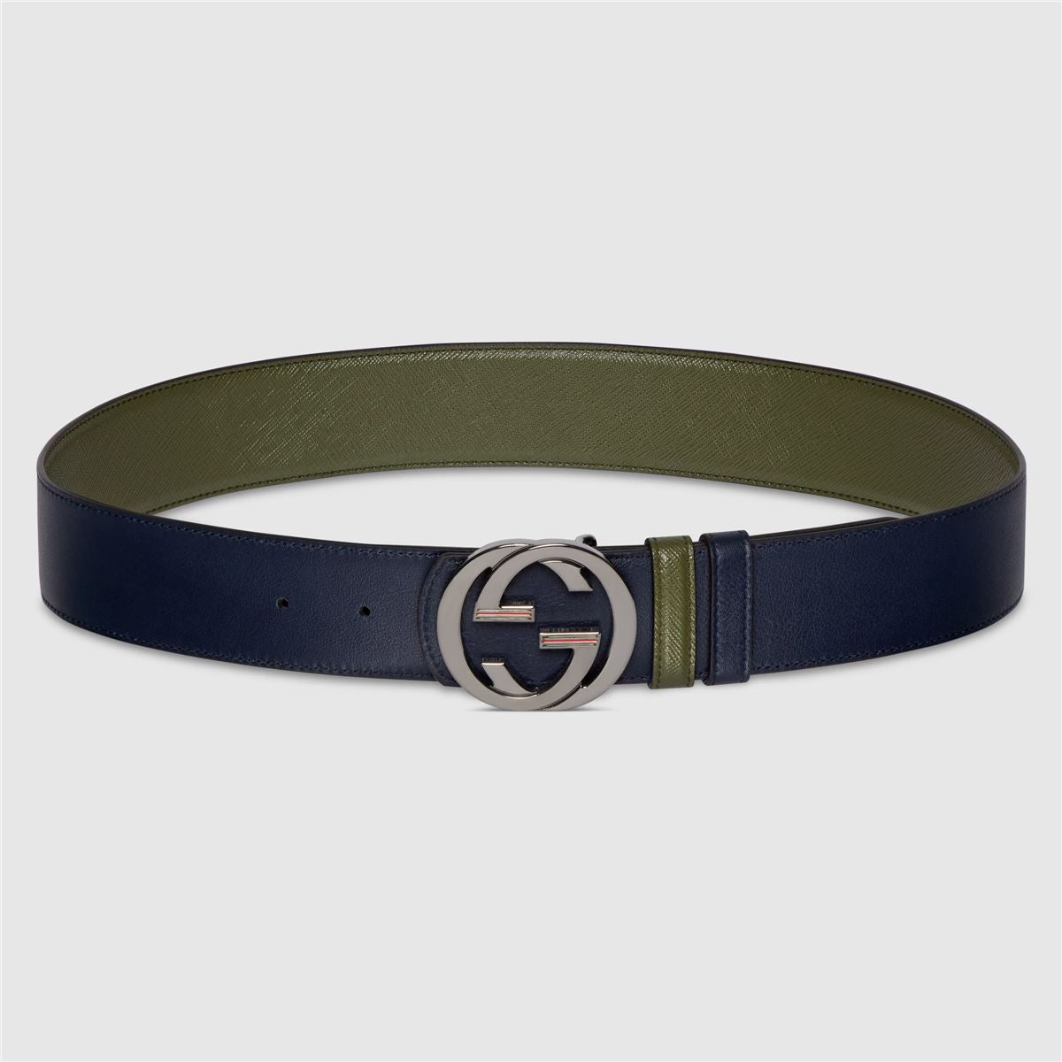 Reversible Belt with Interlocking GG Buckle