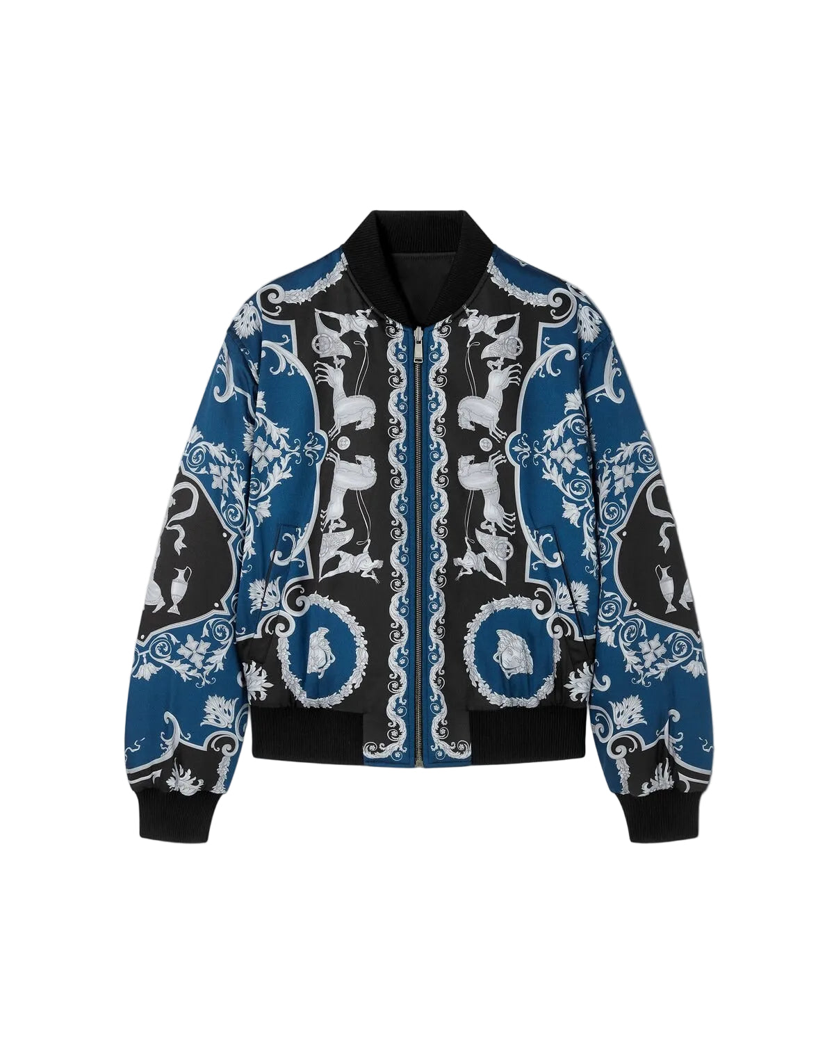 希少 美品 VERSACE Reversible Bomber Jacket Reversible Bomber Jacket