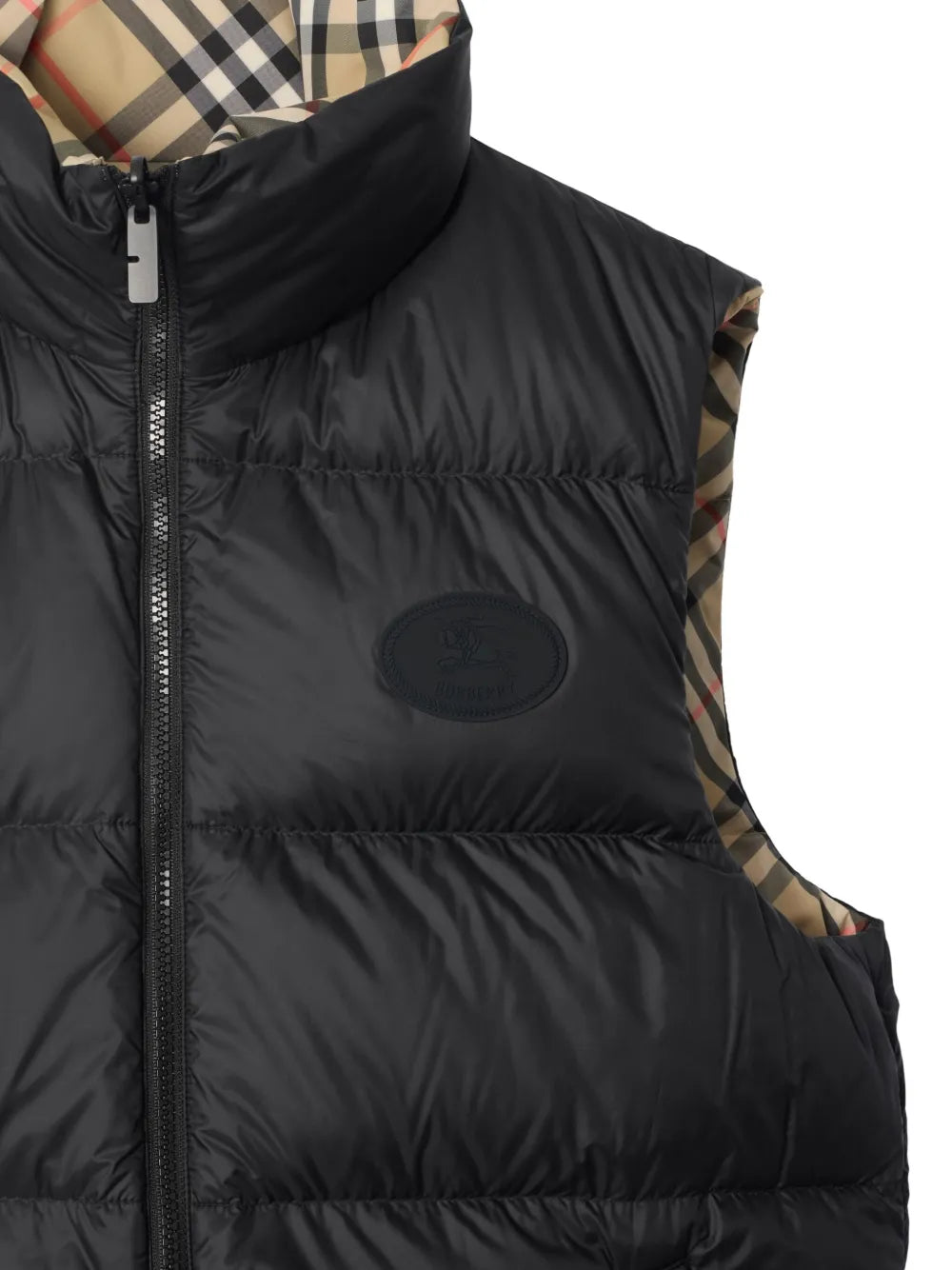 Reversible check puffer gilet-BURBERRY-Verso