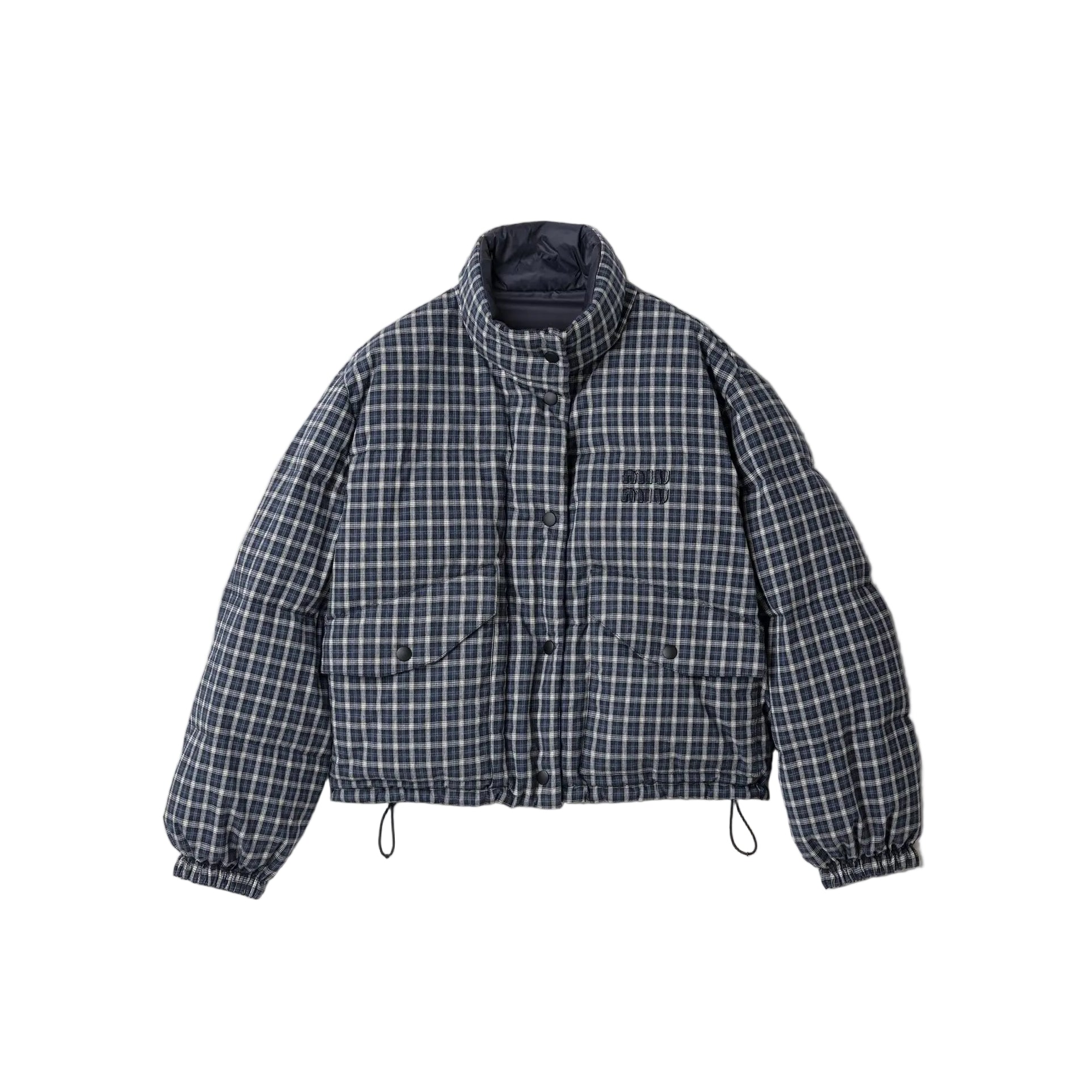 Miu Miu Reversible Flannel Down Jacket | Verso