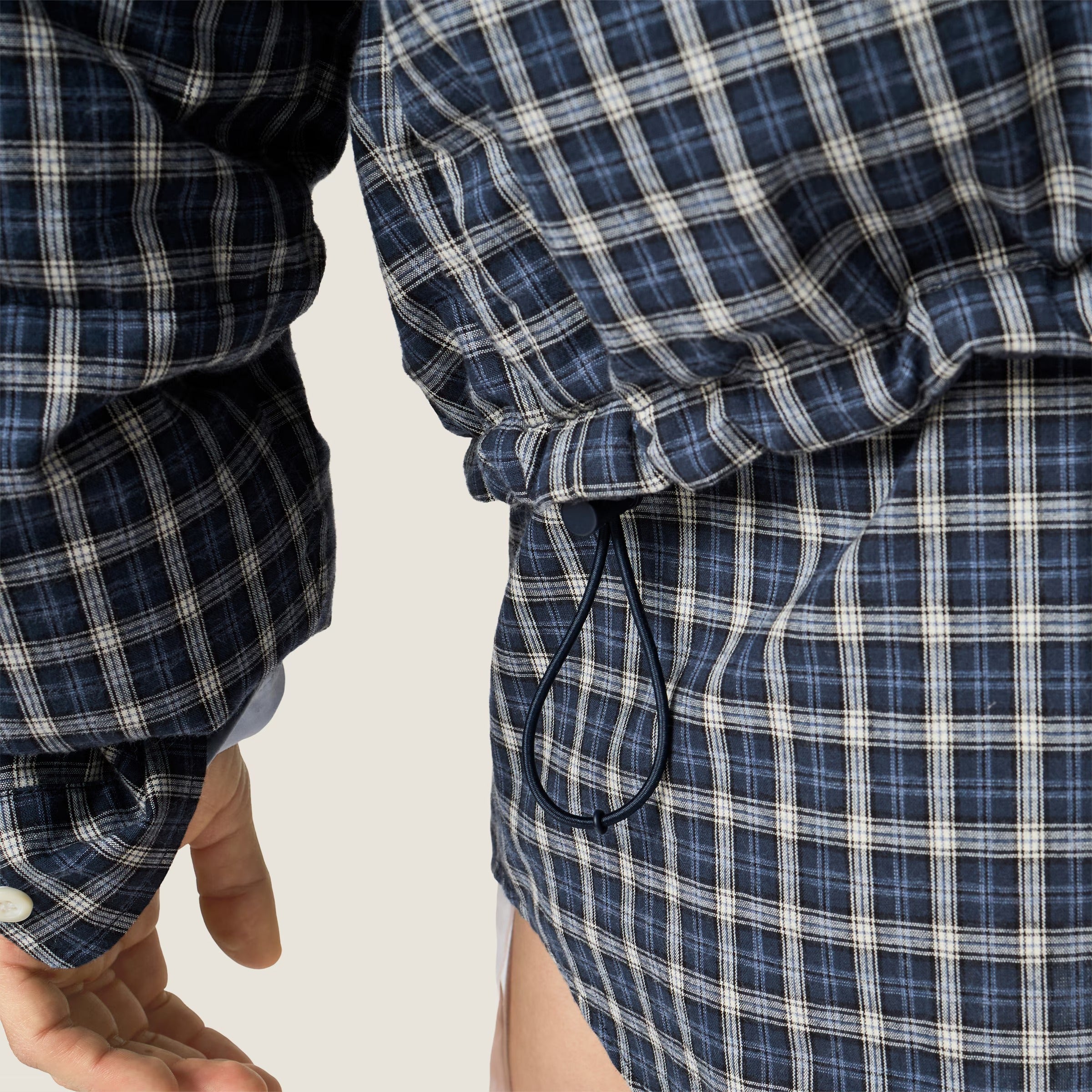 Reversible Flannel Down Jacket-MIU MIU-Verso