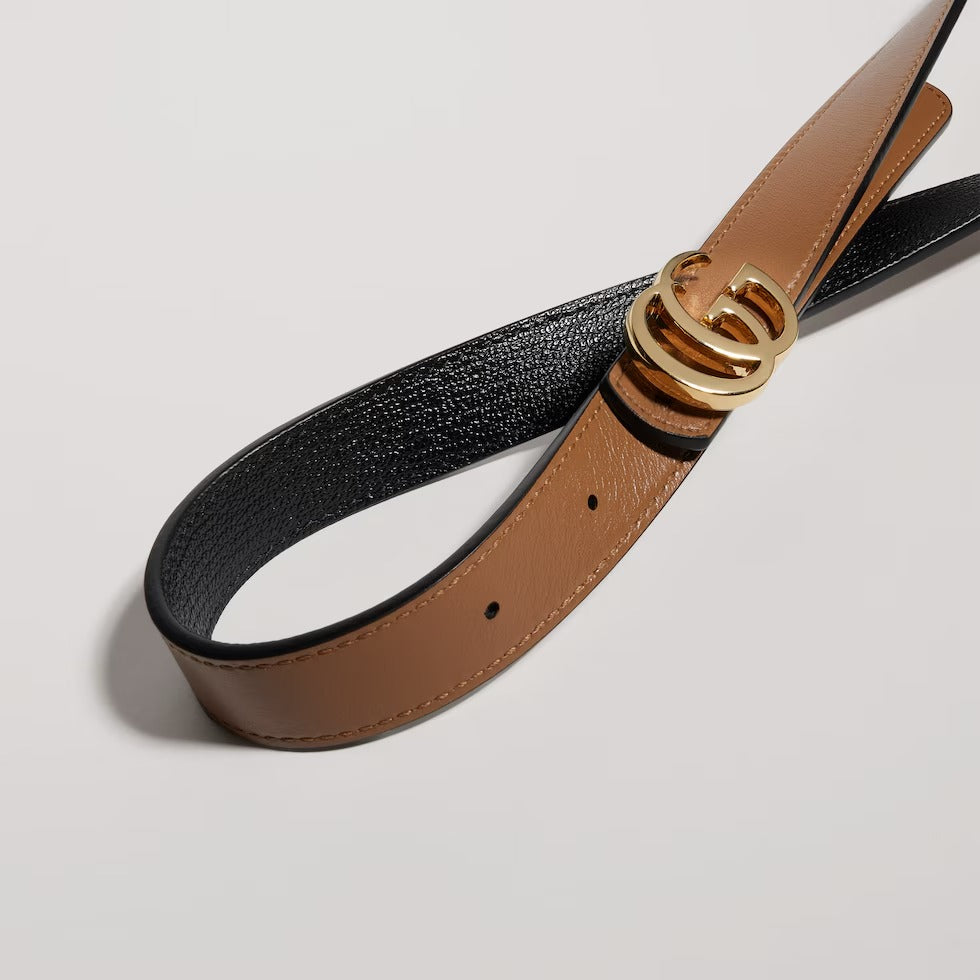 Reversible gg marmont thin belt-GUCCI-Verso