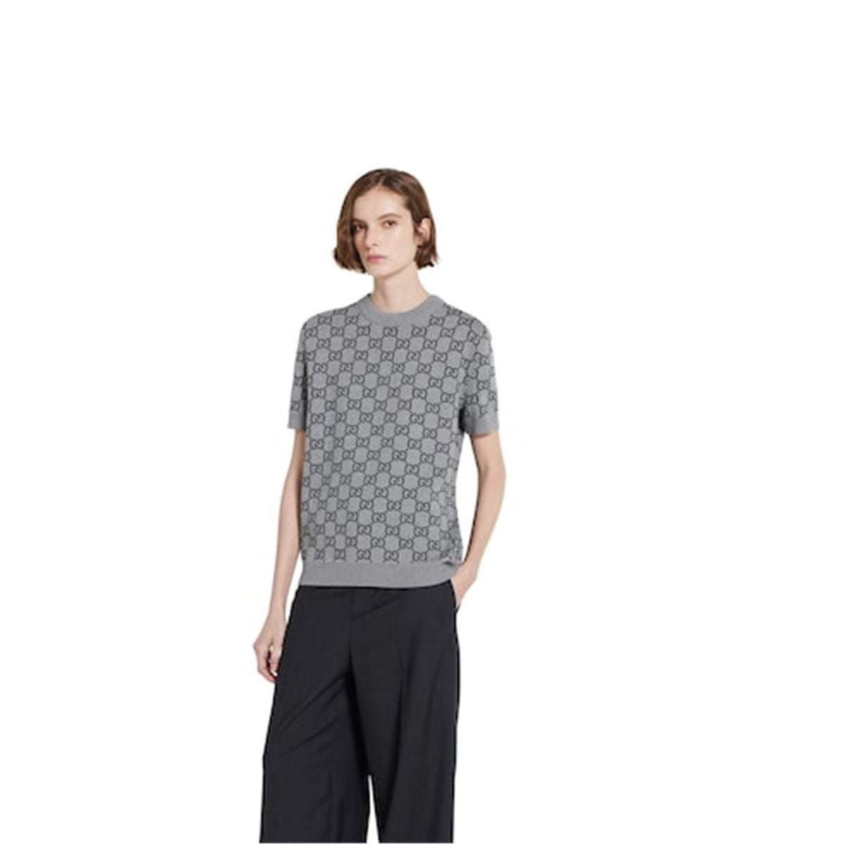 reversible gg wool jacquard top-GUCCI-Verso