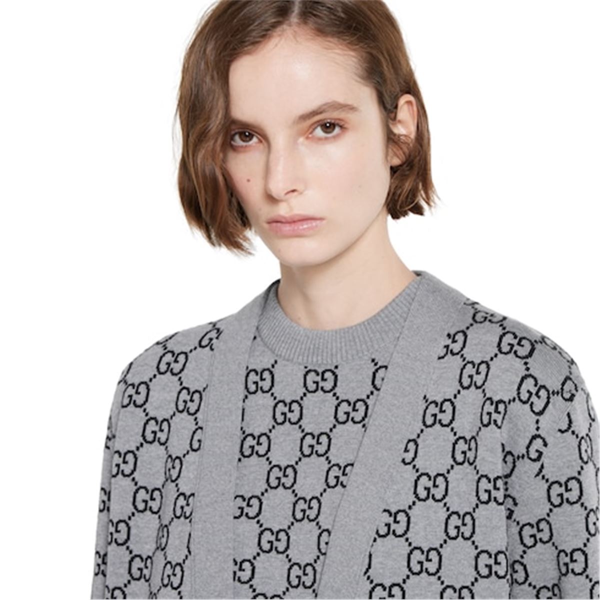 reversible gg wool jacquard top-GUCCI-Verso