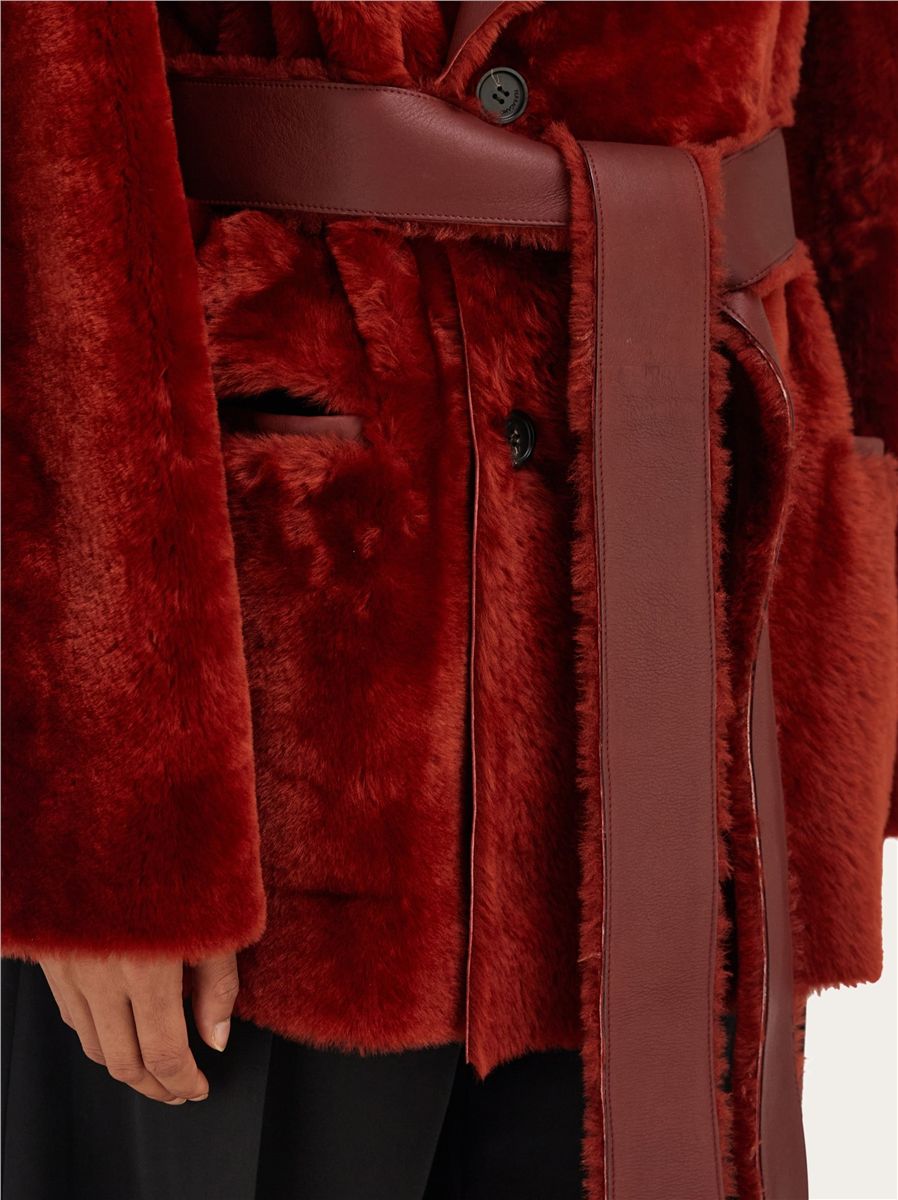 Reversible shearling jacket-FERRAGAMO-Verso