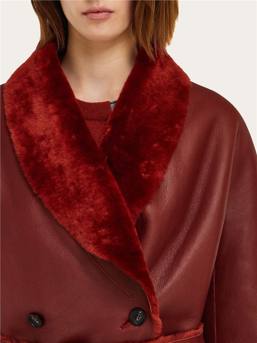 Reversible shearling jacket-FERRAGAMO-Verso