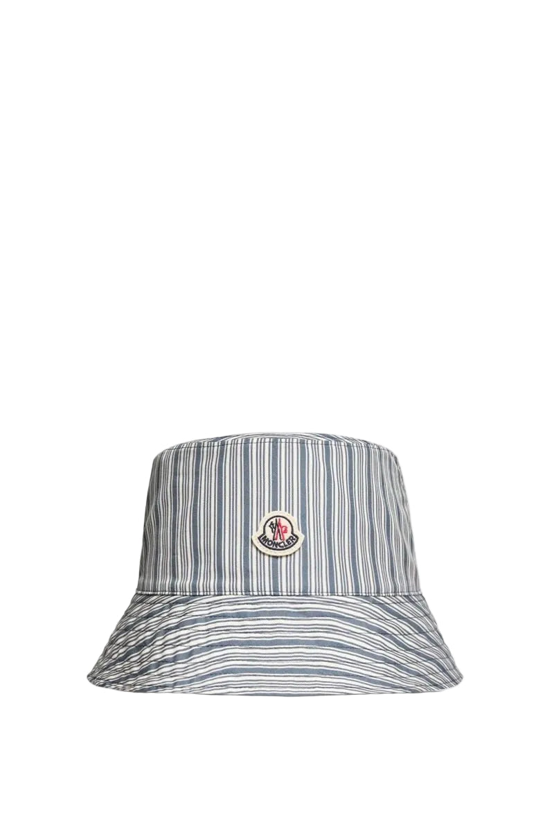 Reversible Striped Cotton Bucket Hat-MONCLER-310306-M-Verso