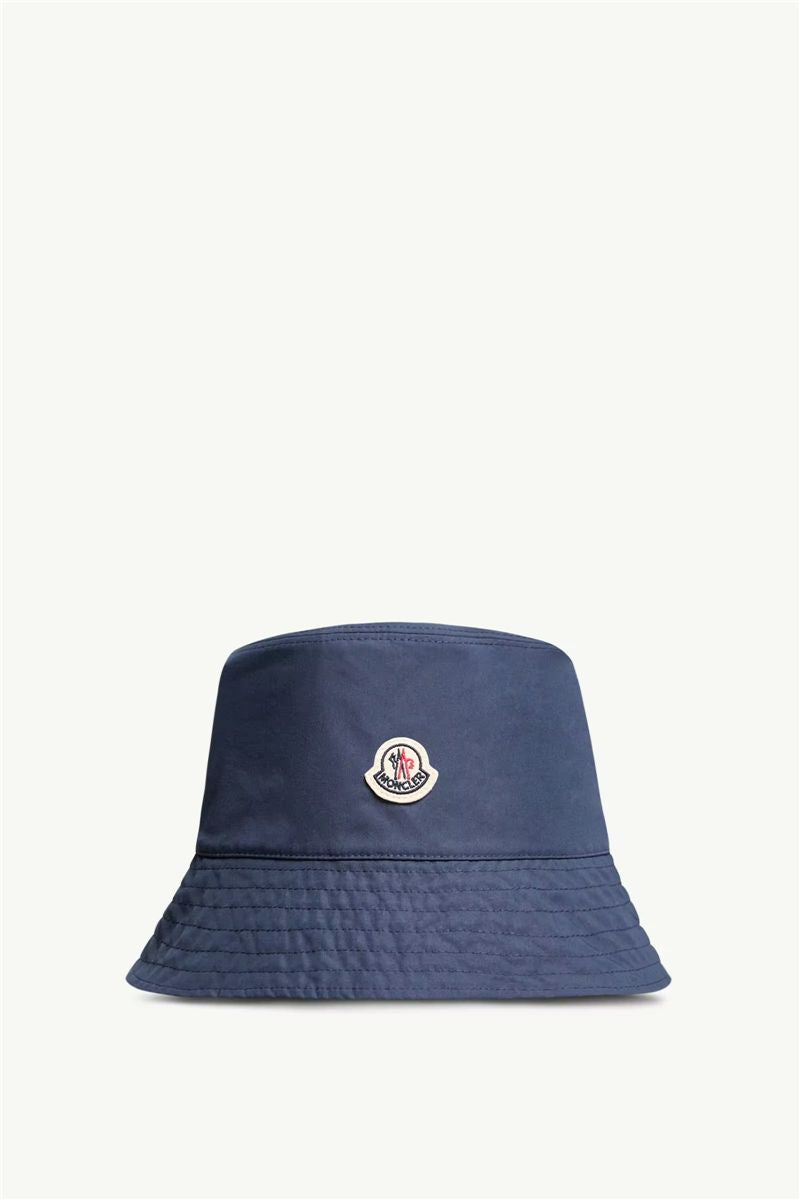 Reversible Striped Cotton Bucket Hat-MONCLER-Verso