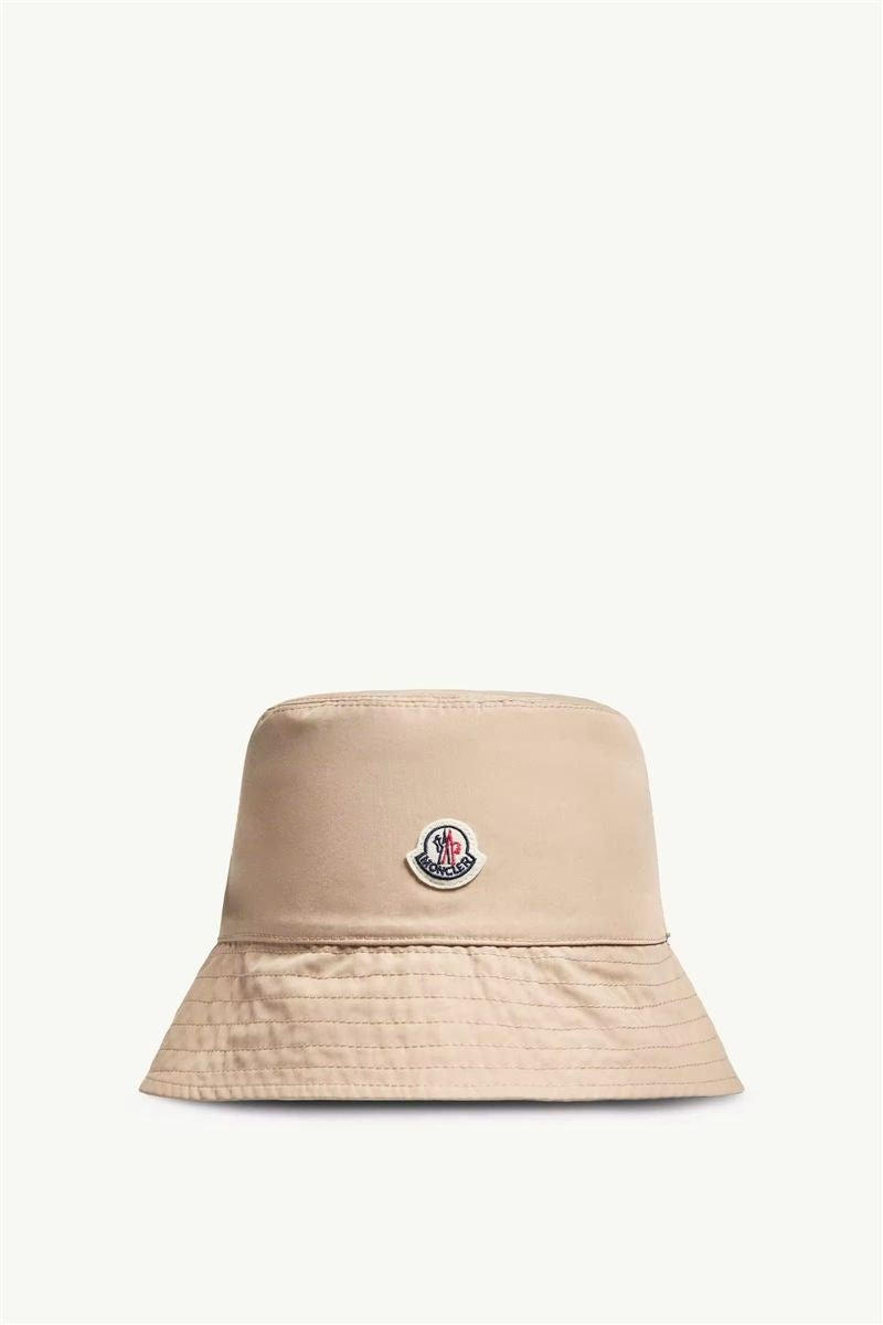 Reversible striped cotton bucket hat-MONCLER-Verso