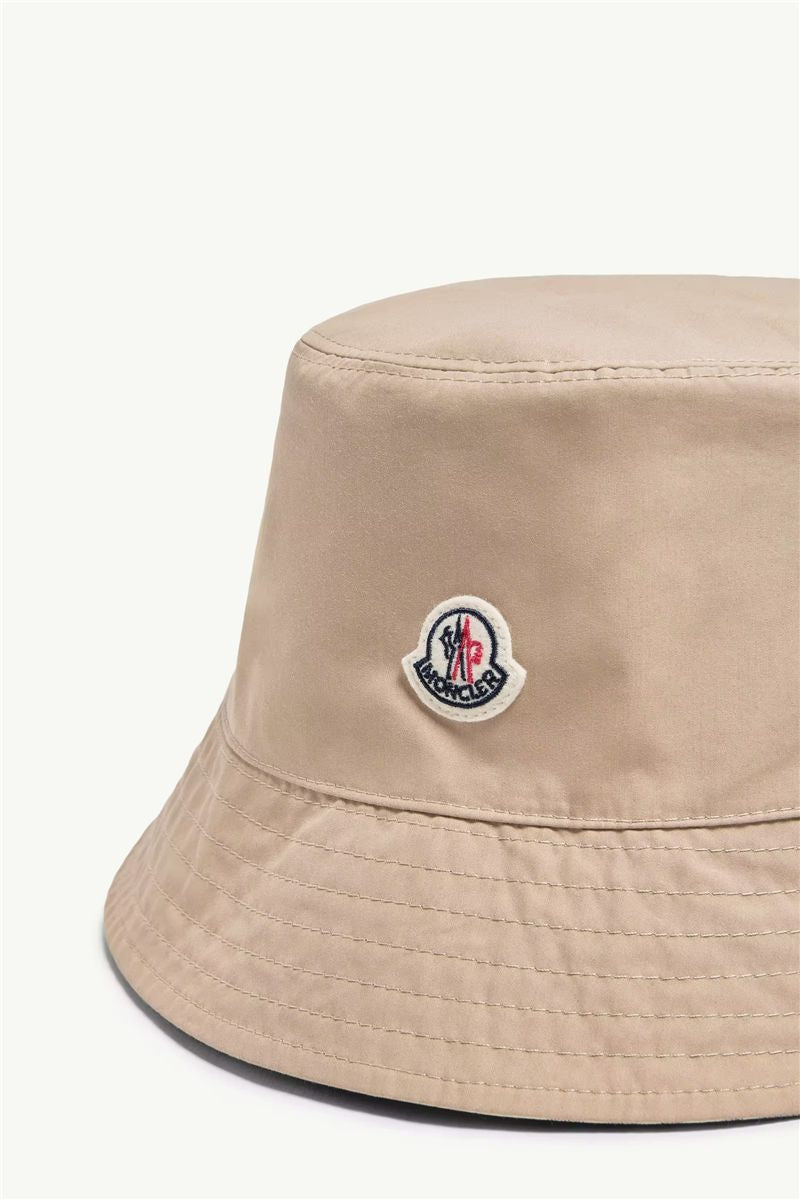 Reversible striped cotton bucket hat-MONCLER-Verso