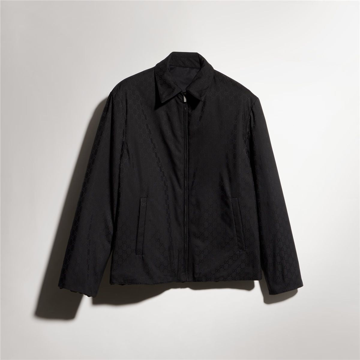 Reversible wool zip jacket-GUCCI-Verso