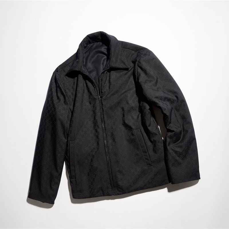 Reversible wool zip jacket-GUCCI-Verso