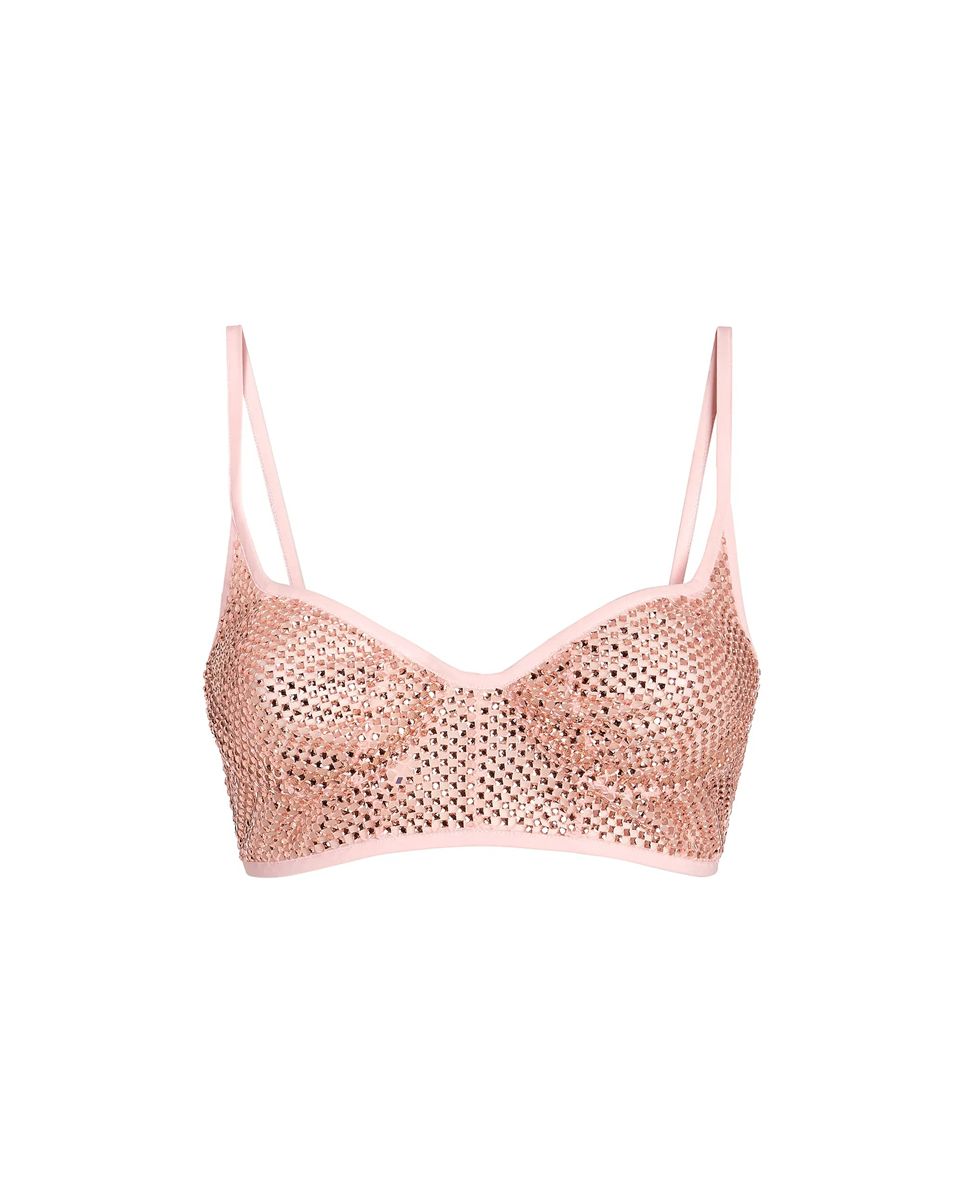 Rhinestone mesh top-GENNY-Verso