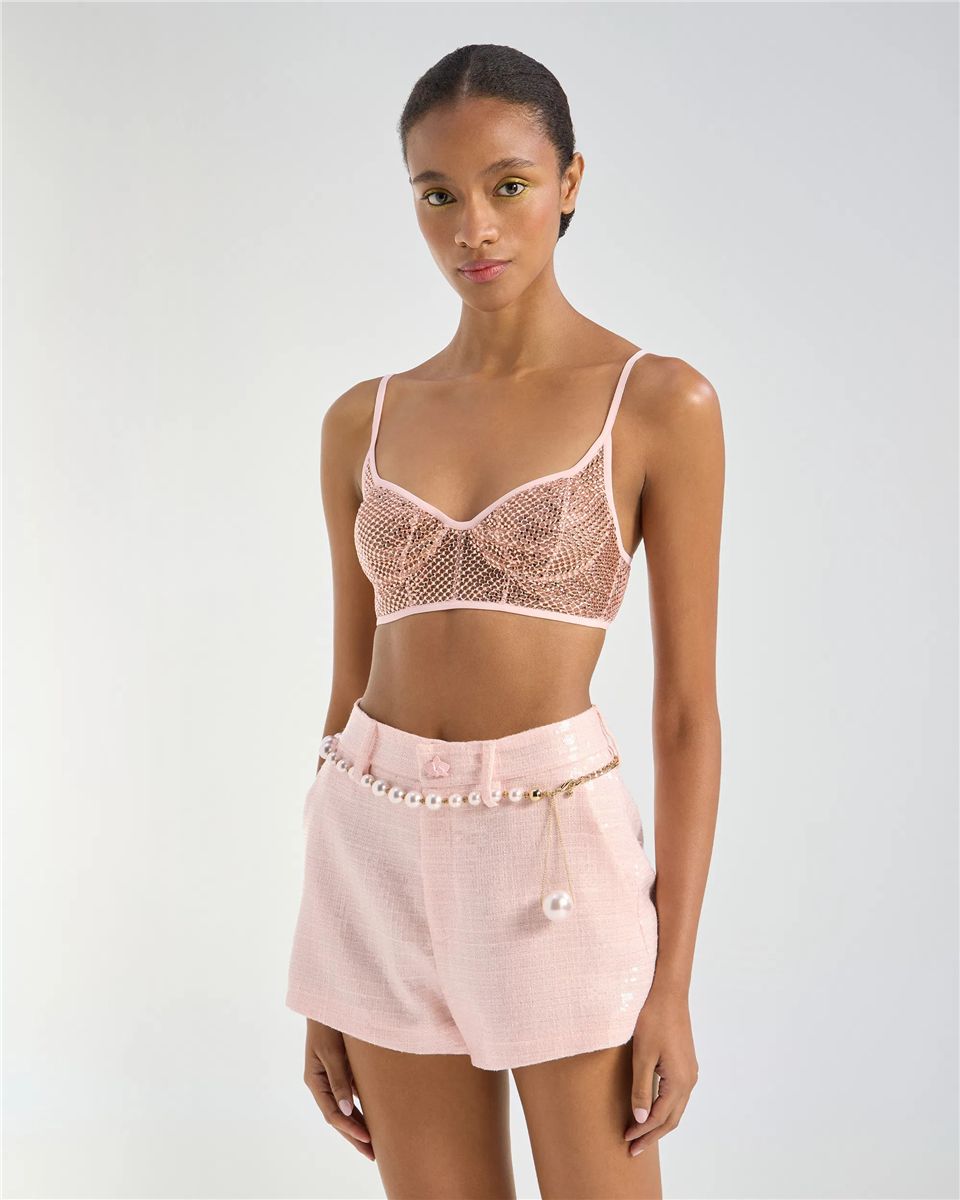 Rhinestone mesh top-GENNY-Verso