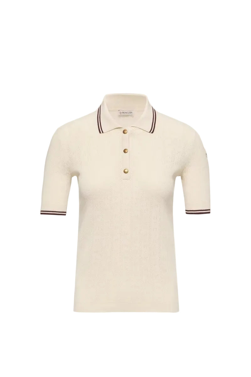 Rhombus & logo pattern cotton polo shirt-MONCLER-310256-S-Verso