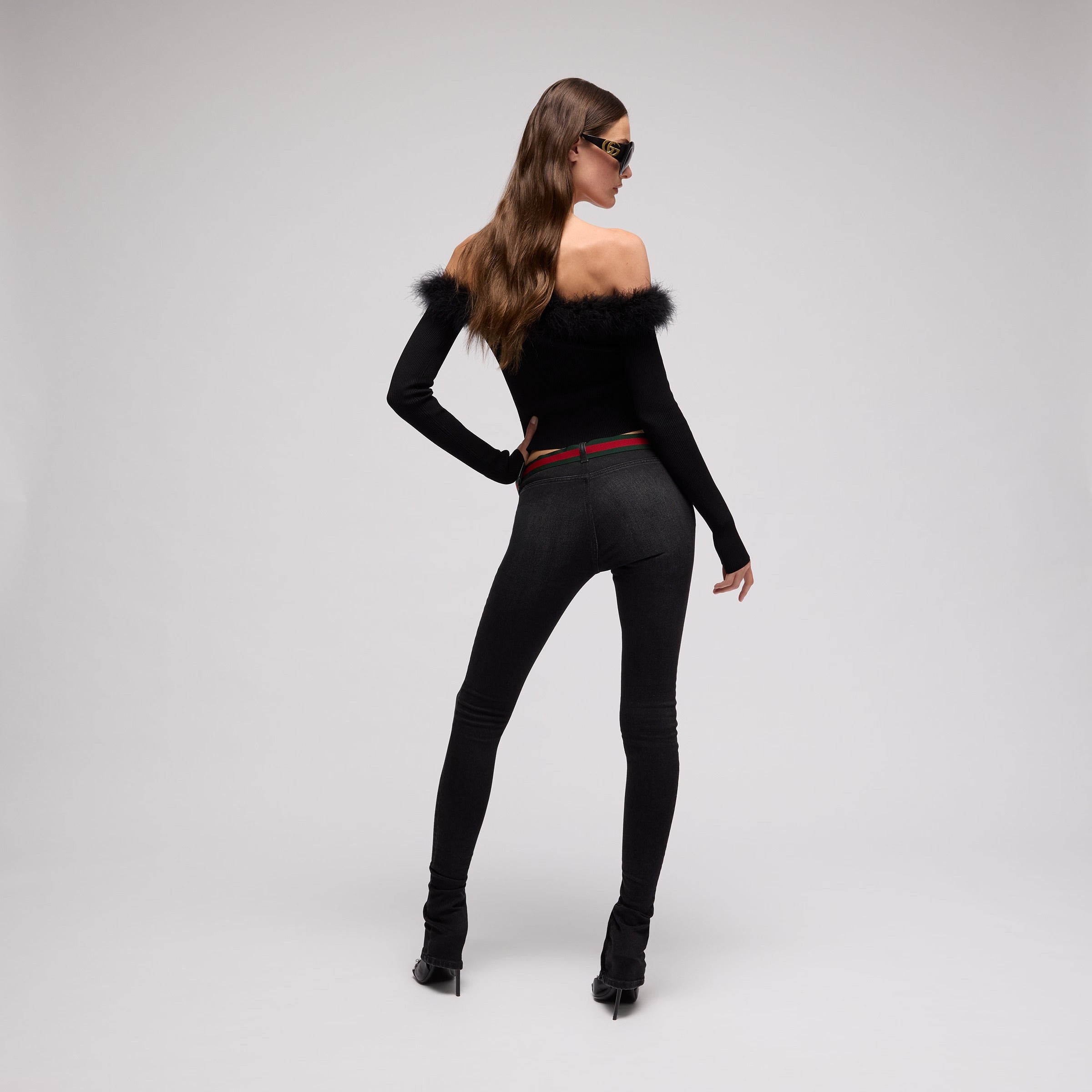 Rib Viscose Off-The-Shoulder Top-GUCCI-Verso